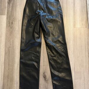 rag & bone Black Leather Pants